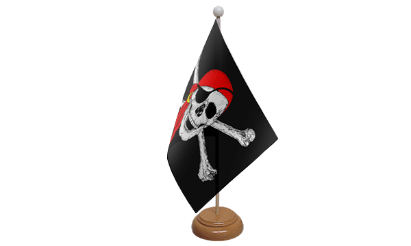 Pirate Bandana Small Flag with Wooden Stand